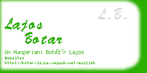 lajos botar business card